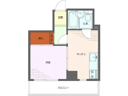 GSハイム宮益坂(1K/11階)の間取り写真