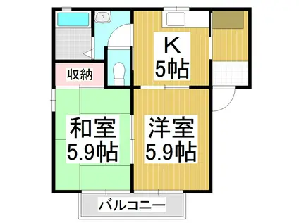 グランシャリオ(2K/1階)の間取り写真