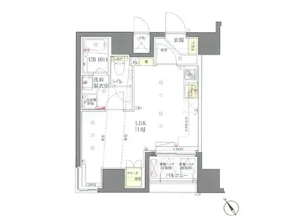 ユニーブル田端新町(ワンルーム/7階)の間取り写真