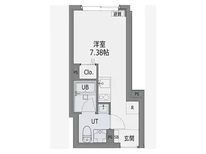 HEUREUX西日暮里(ワンルーム/4階)の間取り写真