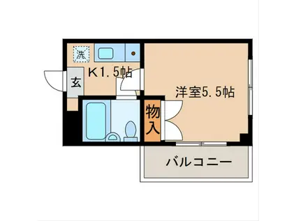 ルミエール東十条(1K/2階)の間取り写真