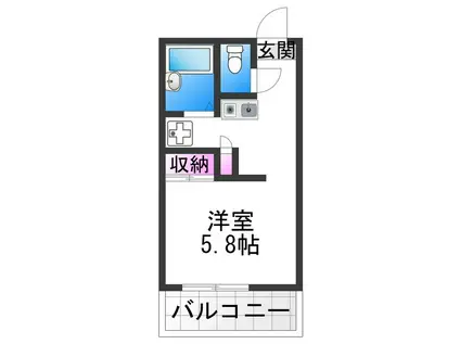 レオパレス住吉四番館(1K/2階)の間取り写真
