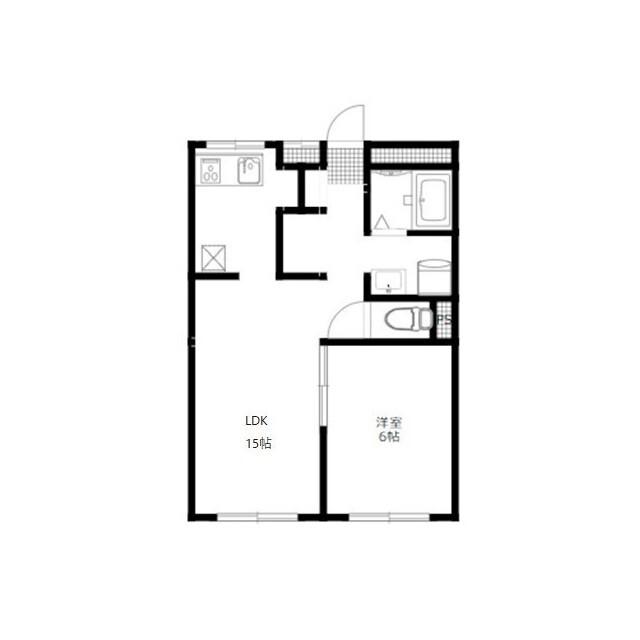 WHITE MAISON(1LDK/2階)の間取り写真