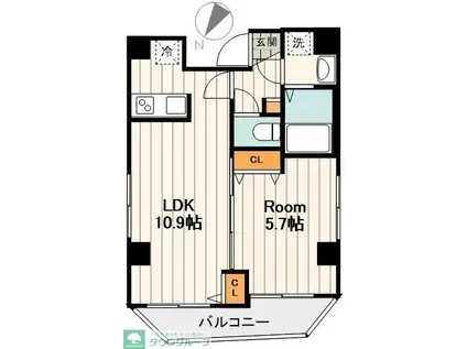 スカイヒルズ王子(1LDK/7階)の間取り写真