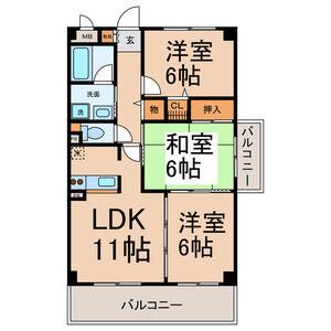 エトワール千代田(3LDK/10階)の間取り写真
