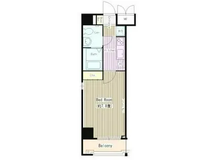 ハイトサーブル川崎(1K/2階)の間取り写真