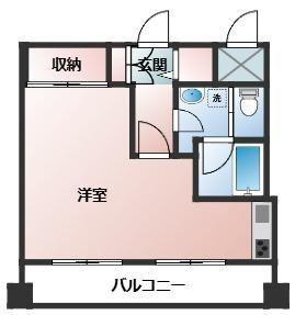 グランドメゾン田町(ワンルーム/4階)の間取り写真