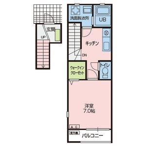 アパートメント コノハ(1K/2階)の間取り写真