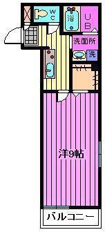 ガーデンプレース大宮(1K/2階)の間取り写真