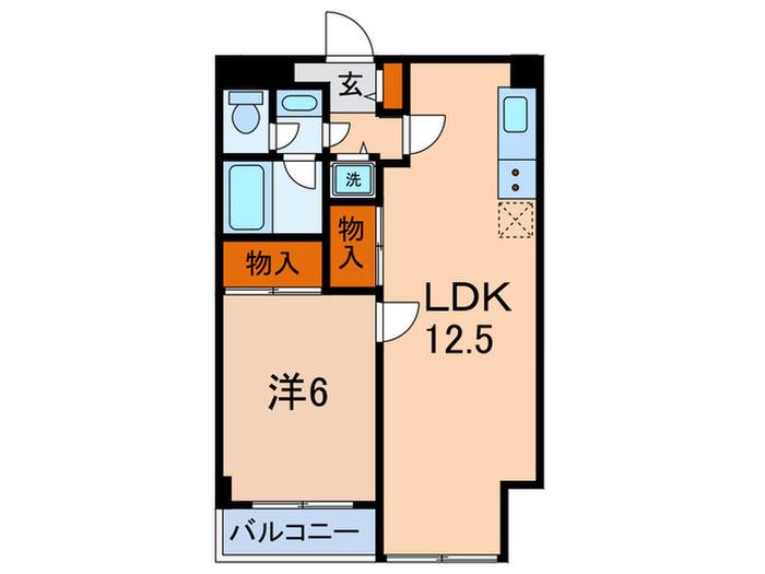 JLBグランエクリュ教育の森(1LDK/2階)の間取り写真
