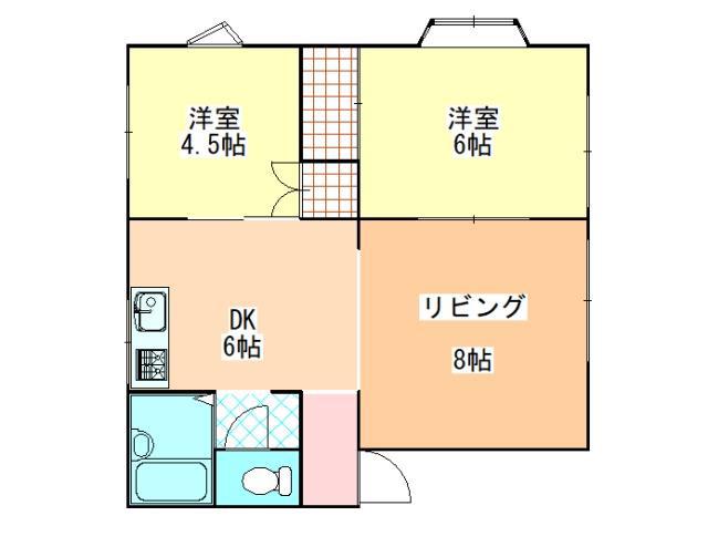 メゾンドール今泉I(3DK/1階)の間取り写真