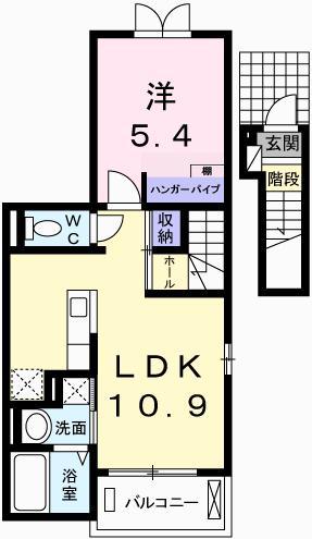 アマルフィ37(1LDK/2階)の間取り写真