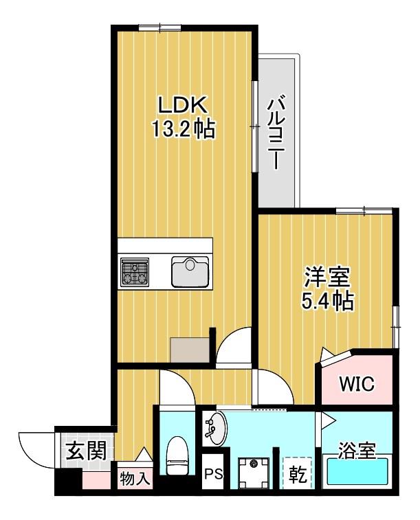 スペチアーレ赤川(1LDK/3階)の間取り写真