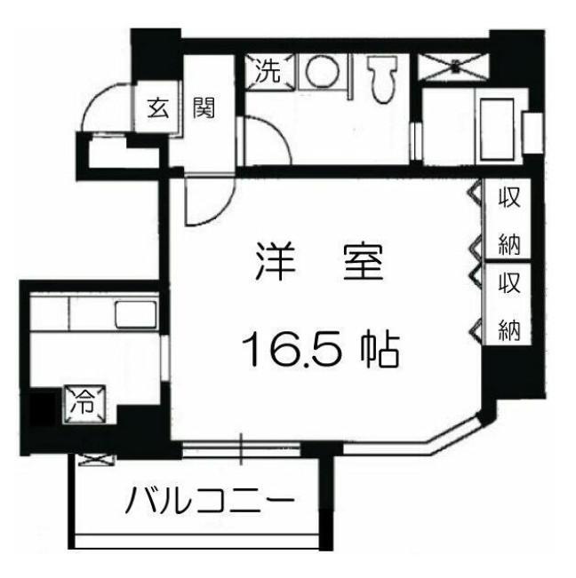 スカイビュー246(1K/6階)の間取り写真