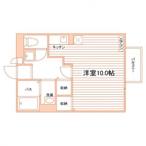 ノーザンライツ(ワンルーム/2階)の間取り写真