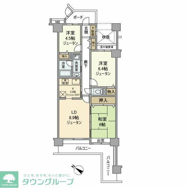 サンマンション北本2号館(3LDK/3階)の間取り写真