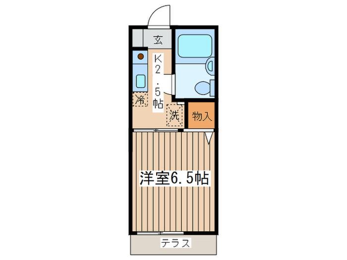 ディアス狛江(1K/1階)の間取り写真