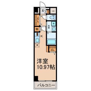 マックヴィラージュ平安(ワンルーム/5階)の間取り写真