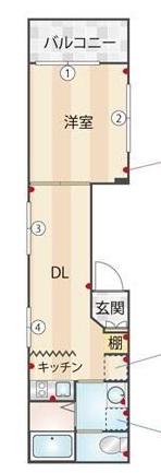SPコート目白(1LDK/4階)の間取り写真