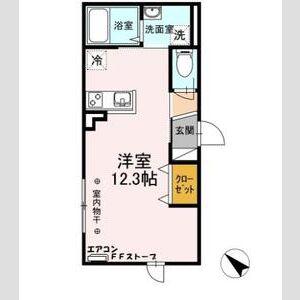 メゾンY&M II(ワンルーム/1階)の間取り写真