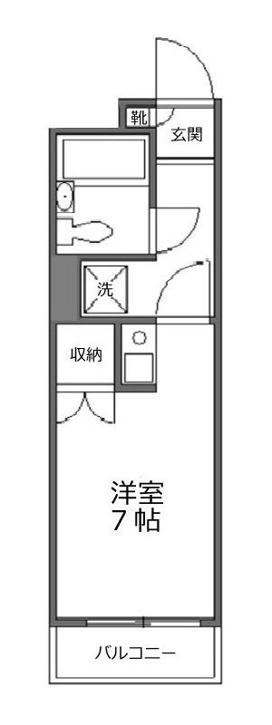 ライオンズマンションときわ台第2(1K/2階)の間取り写真