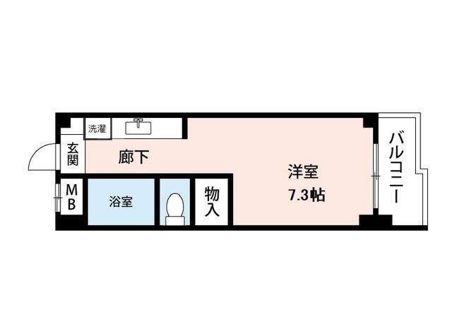 ヴェルアージュ座間(ワンルーム/3階)の間取り写真