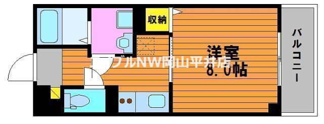 ARIOSO(1K/3階)の間取り写真