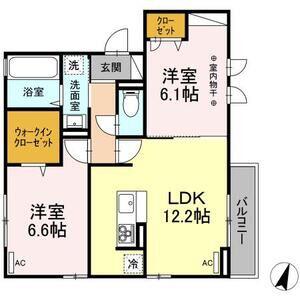 D-ROOMフローラ(2LDK/3階)の間取り写真