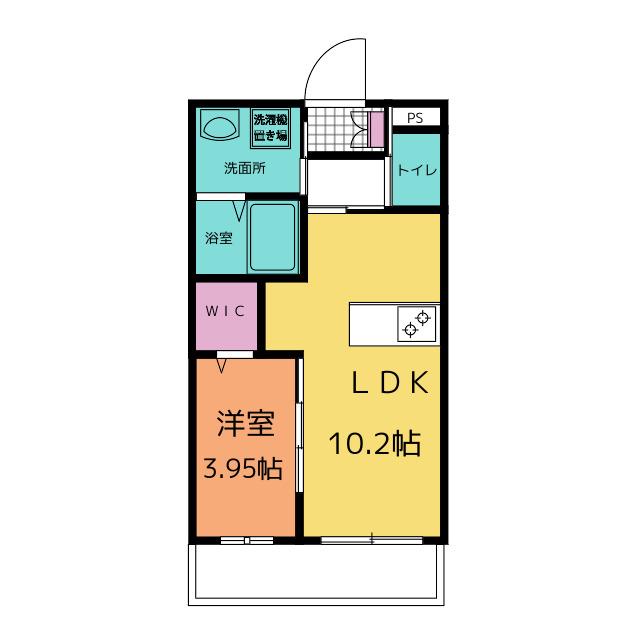 W RESIDENCE(1LDK/4階)の間取り写真