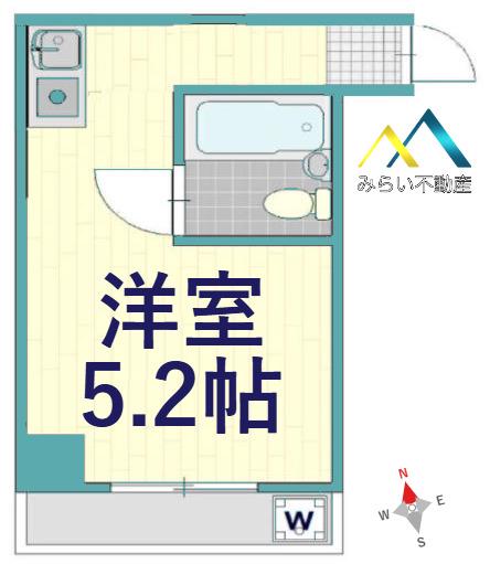 ライオンズマンション平沼第5(ワンルーム/5階)の間取り写真