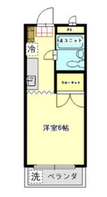 サンハイム石坂(1K/3階)の間取り写真