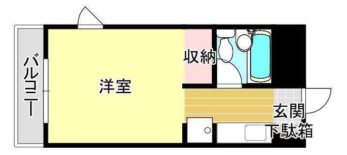サンライフ博多壱番館(1K/1階)の間取り写真