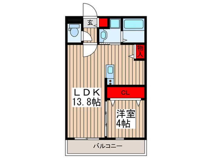 ラコンテ(1LDK/1階)の間取り写真