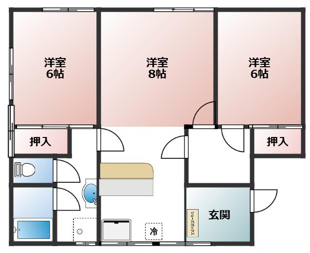 トマトハウス(2LDK/1階)の間取り写真