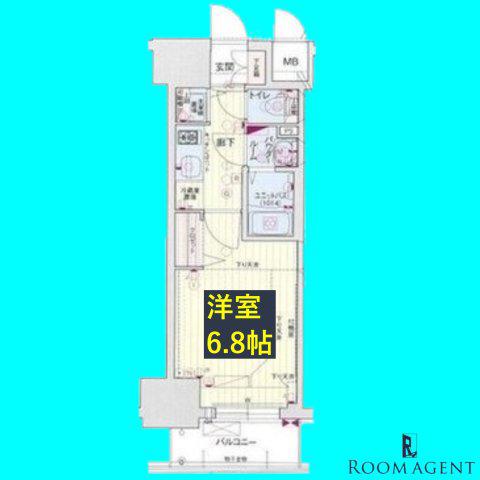 プレサンス千種アイル(1K/13階)の間取り写真