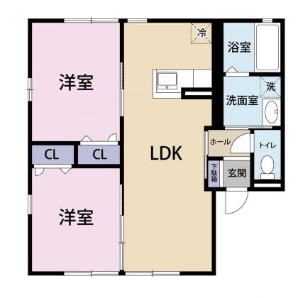 遠州鉄道 遠州小林駅 徒歩13分 2階建 築19年(2LDK/1階)の間取り写真
