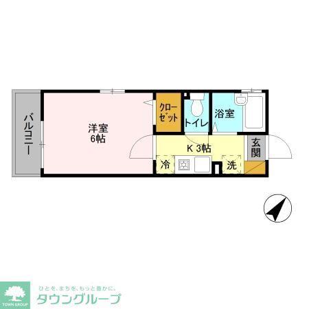 エスタシオン行徳(1K/3階)の間取り写真