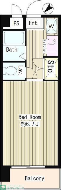 エステージ西調布(ワンルーム/3階)の間取り写真