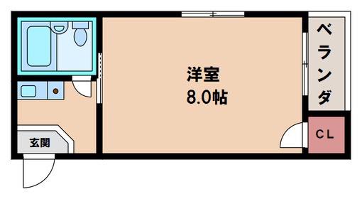 ロイヤルメゾン生野(1K/1階)の間取り写真