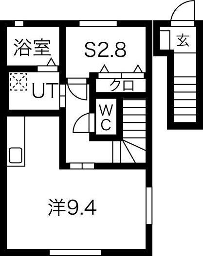 ルーブル大沼II(ワンルーム/2階)の間取り写真