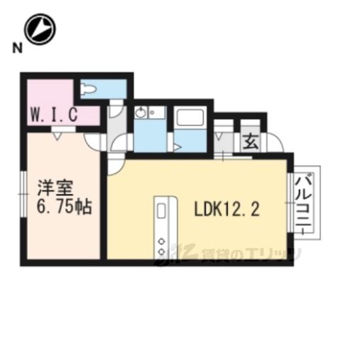 ファミールメゾン(1LDK/1階)の間取り写真