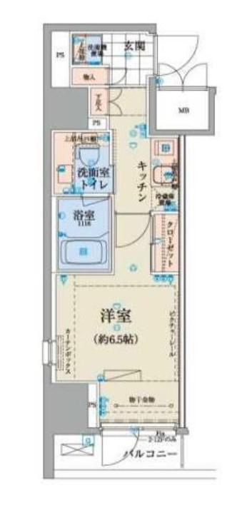 リヴシティ日本橋ネクステシア(1K/5階)の間取り写真