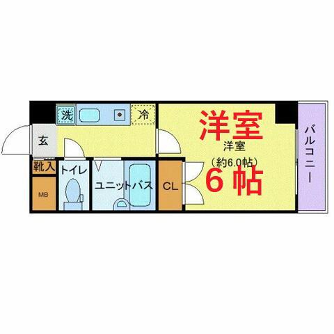 プレール天王洲アイル(1K/3階)の間取り写真