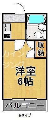 メゾンマルシェ(1K/4階)の間取り写真