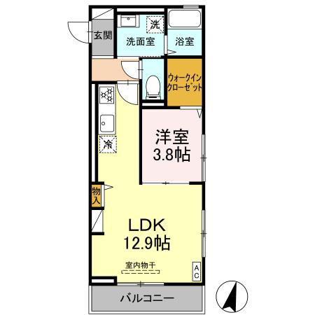 LE REPOS(1LDK/3階)の間取り写真