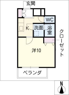 ASKビル(1K/6階)の間取り写真