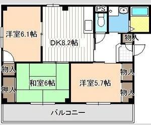 エスペラール明正(3LDK/3階)の間取り写真