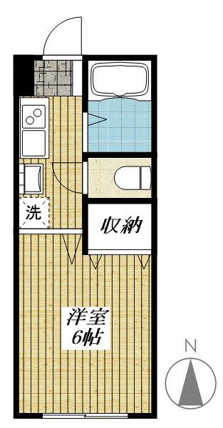 リトルグレイスII(1K/1階)の間取り写真