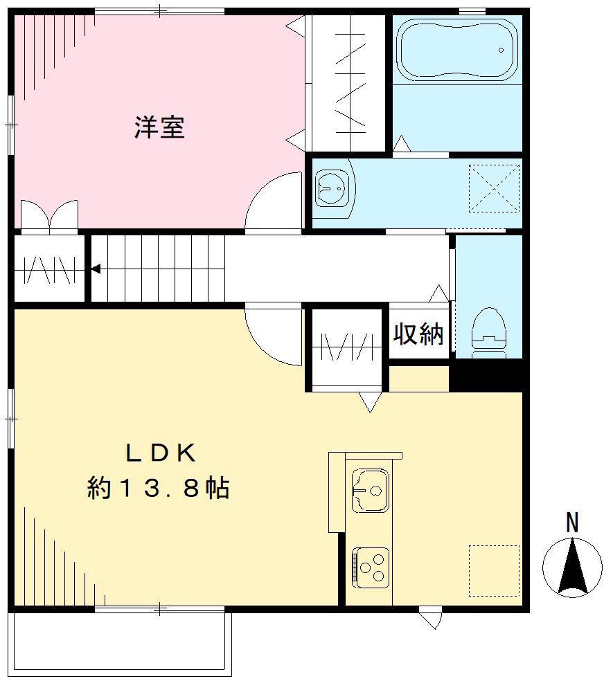 グランデール(1LDK/2階)の間取り写真