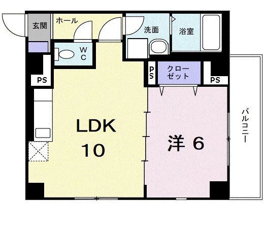 フロレスタ(1LDK/5階)の間取り写真